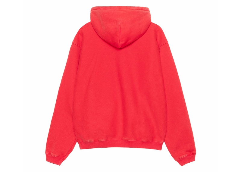 Stussy Outline Zip Hoodie Red