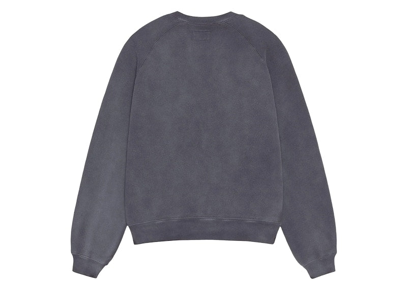 Stussy Overlock Varsity Raglan Crew Washed Black