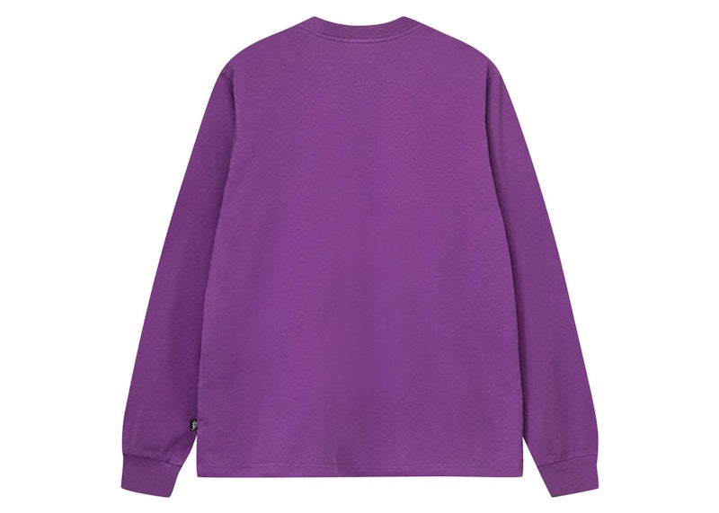Stussy Pigment Dyed Long-Sleeve Crew Top Purple