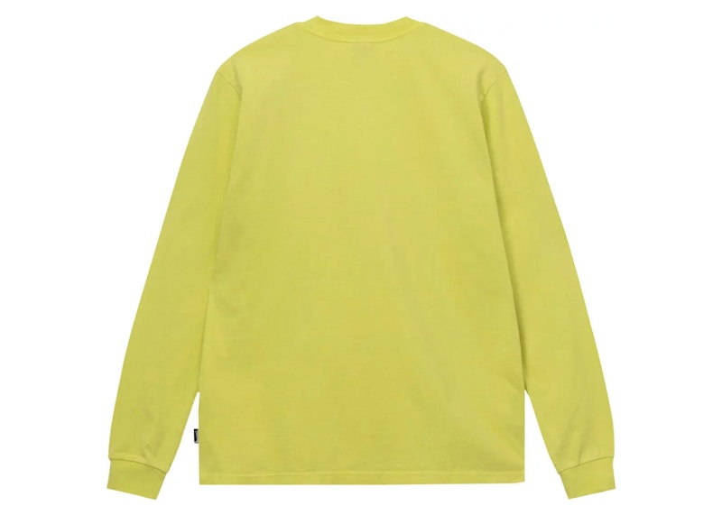 Stussy Pigment Dyed Long-Sleeve Crew Top Yellow