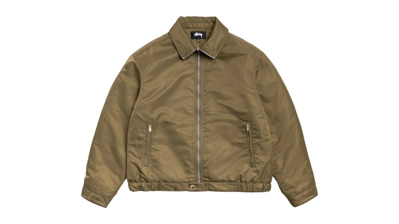 Stussy Pile Lined Zip Jacket Olive
