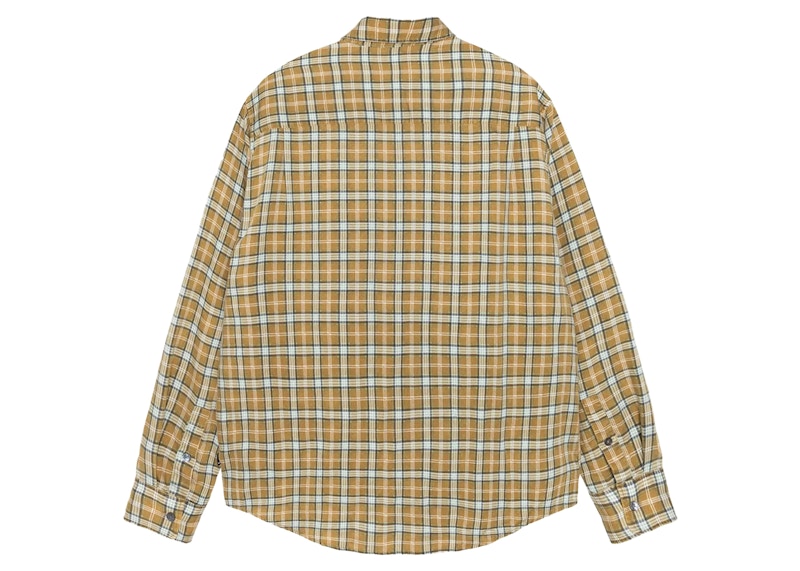 Stussy Plaid Matthew Printed Shirt Gold