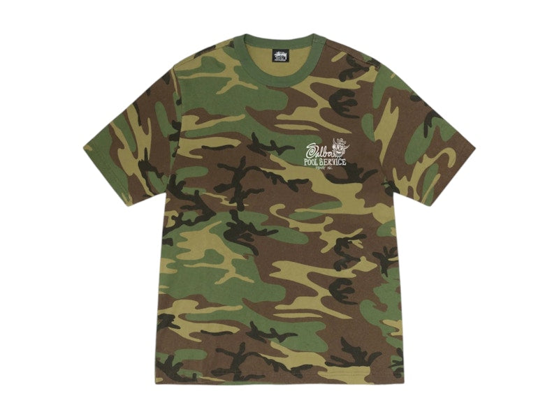 Stussy Pool Service Pigment Dyed Tee Camo