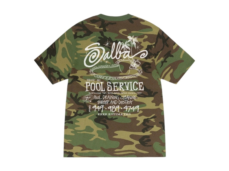 Stussy Pool Service Pigment Dyed Tee Camo