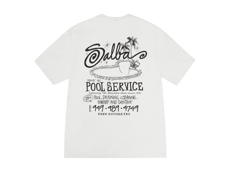 Stussy Pool Service Pigment Dyed Tee Natural