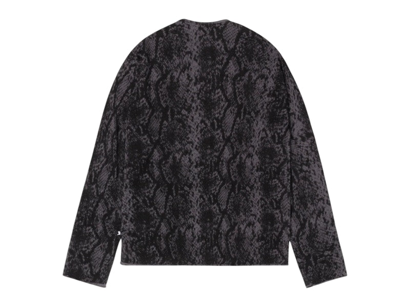 Stussy Python Knit Crew Charcoal