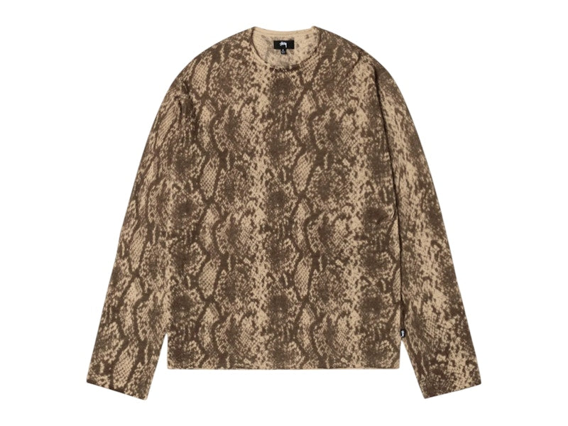 Stussy Python Knit Crew Khaki