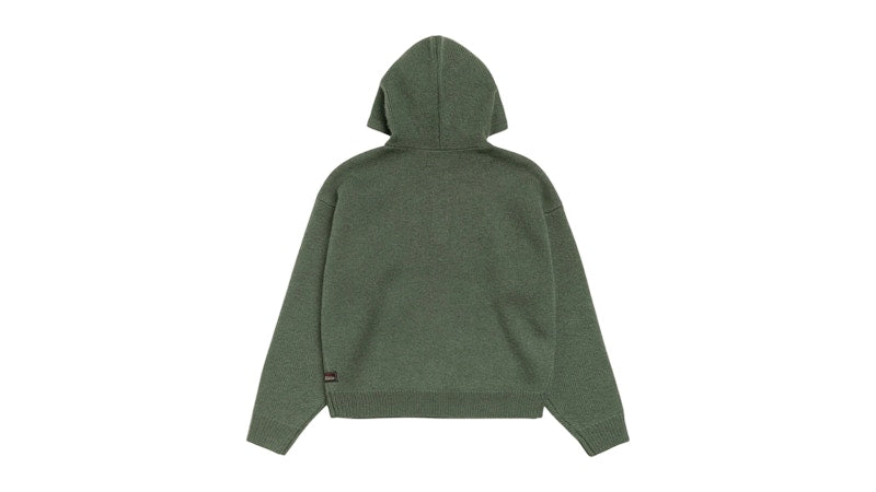 Stussy Quarter Zip Knit Hoodie Green