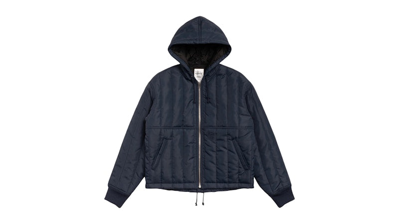Stussy Quilted Nylon Work Jacket Navy