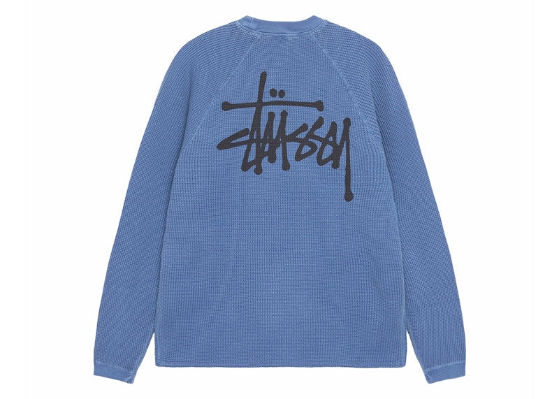 Stussy Raglan Thermal L/S Crew Blue