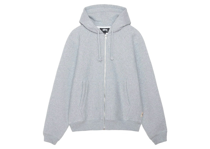 Stussy Raglan Zip Hoodie Grey Heather