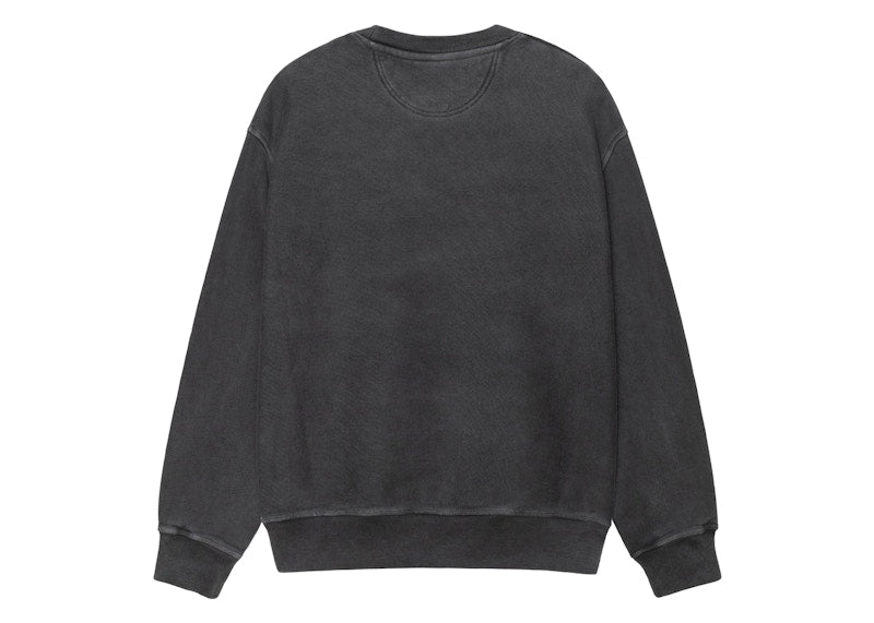 Stussy Rasta Lion Pigment Dyed Crew Black