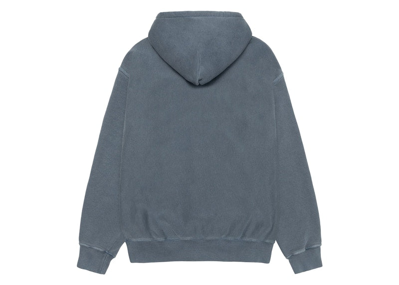 Stussy Rasta Lion Zip Pigment Dyed Hoodie Navy