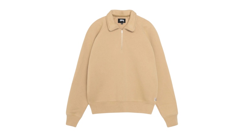 Stussy Relaxed Half Zip Khaki