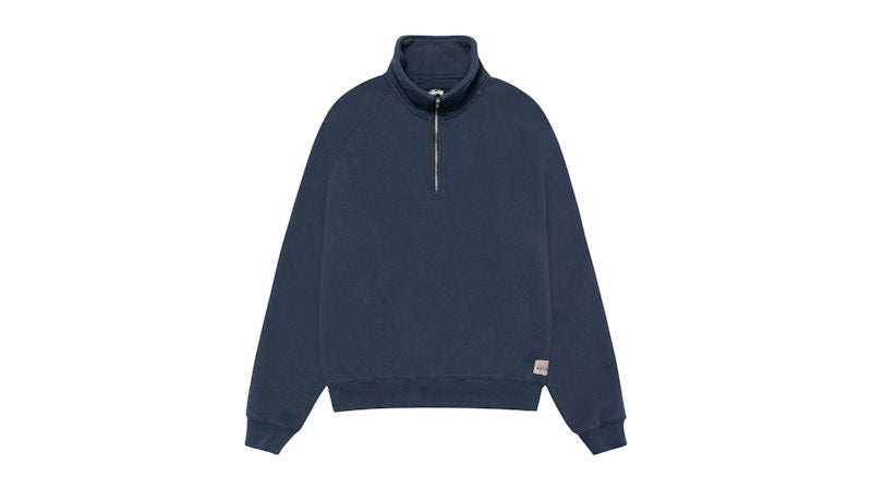 Stussy Relaxed Half Zip Sweatshirt Navy