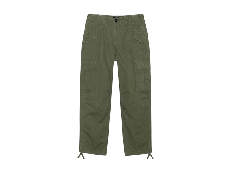 Stussy Ripstop Military Cargo Pant (SS25) Olive Green