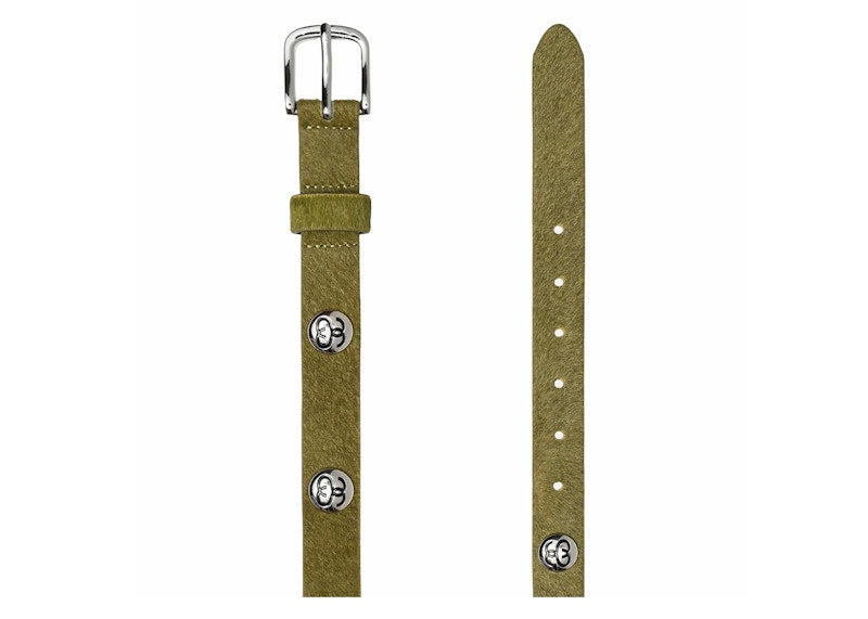 Stussy SS-Link Studded Belt Hairy Moss