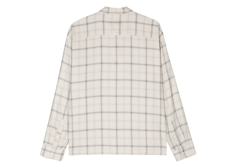 Stussy Shadow Plaid Rayon Shirt Natural