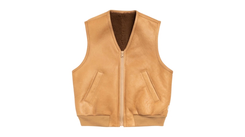 Stussy Shearling Vest Tan
