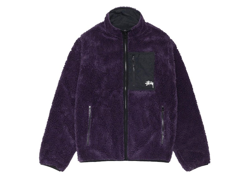 Stussy Sherpa Reversible Jacket Purple