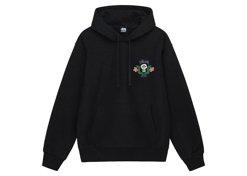Stussy Skull Crest Hoodie Black