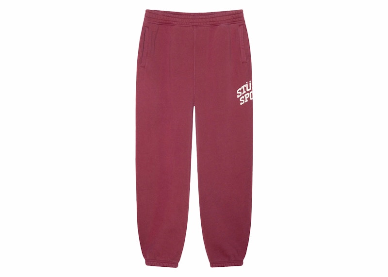 Stussy Sport Crackle Fleece Pant Burgundy