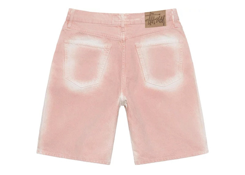 Stussy Spray Dye Big Ol' Shorts Faded Pink