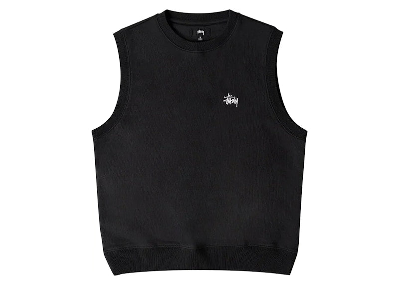 Stussy Stock Fleece Vest Black
