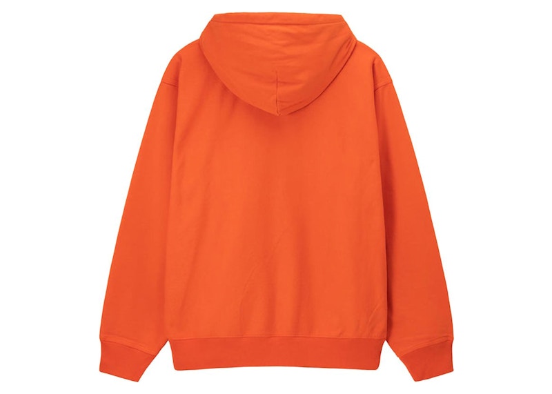 Stussy Stock Logo Hoodie Orange