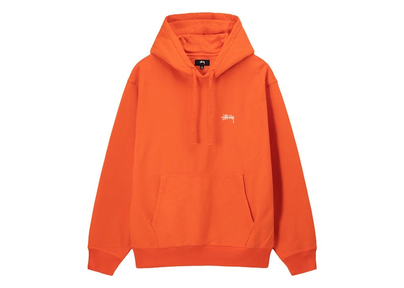 Stussy Stock Logo Hoodie Orange
