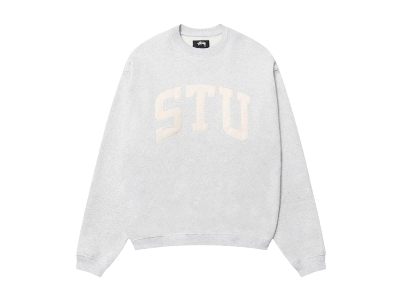 Stussy Stu Relaxed Crew Ash Heather