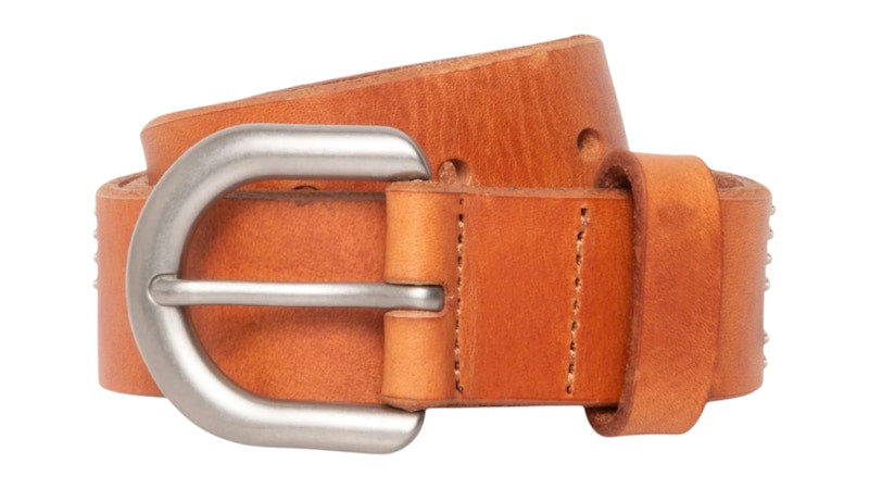 Stussy Stud Letter Belt Worn Tan