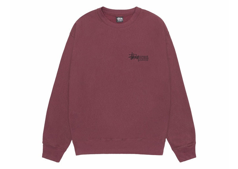 Stussy Superior Quality Crew Oxblood