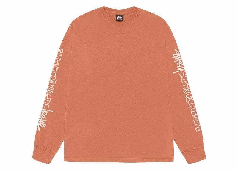 Stussy Superior Quality Pigment Dyed L/S Tee Rust