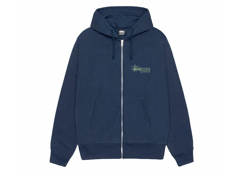 Stussy Superior Quality Zip Hoodie Navy