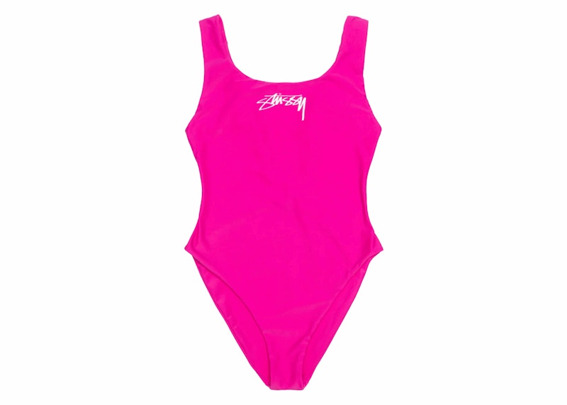 Stussy Surf Stock One Piece Swimsuit Magenta