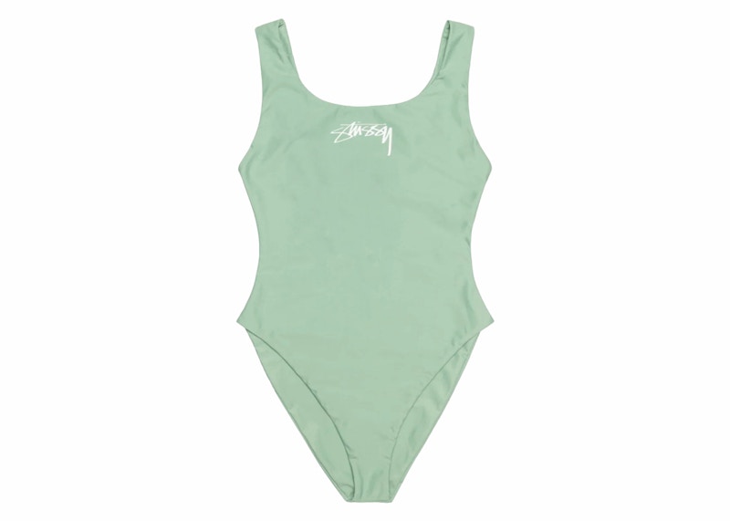 Stussy Surf Stock One Piece Swimsuit Sage