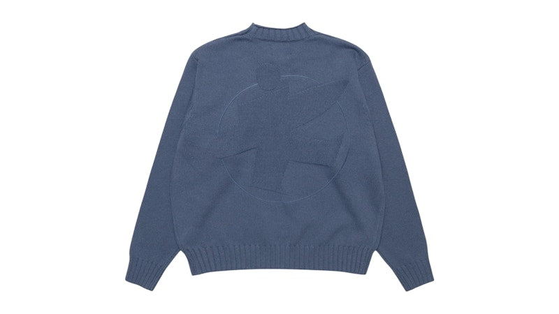 Stussy Surfman Mock Sweater Washed Blue
