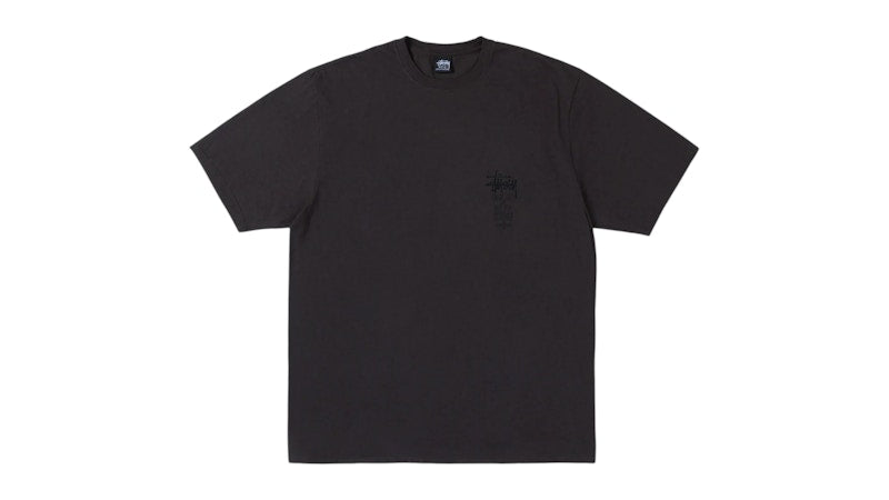 Stussy Swim Out Pigment Dyed Tee Faded Black