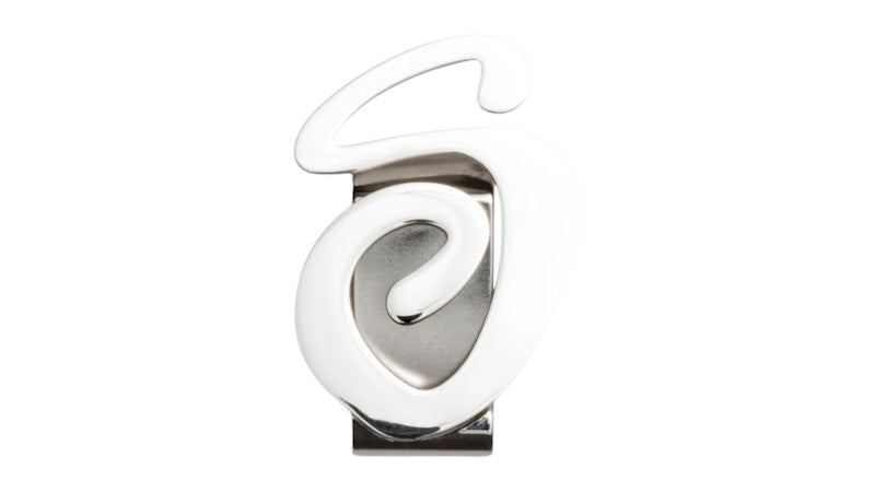 Stussy Swirly S Money Clip Silver