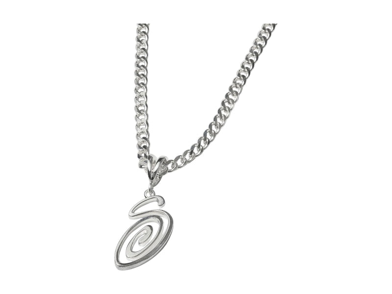 Stussy Swirly S Sterling Silver Chain Silver