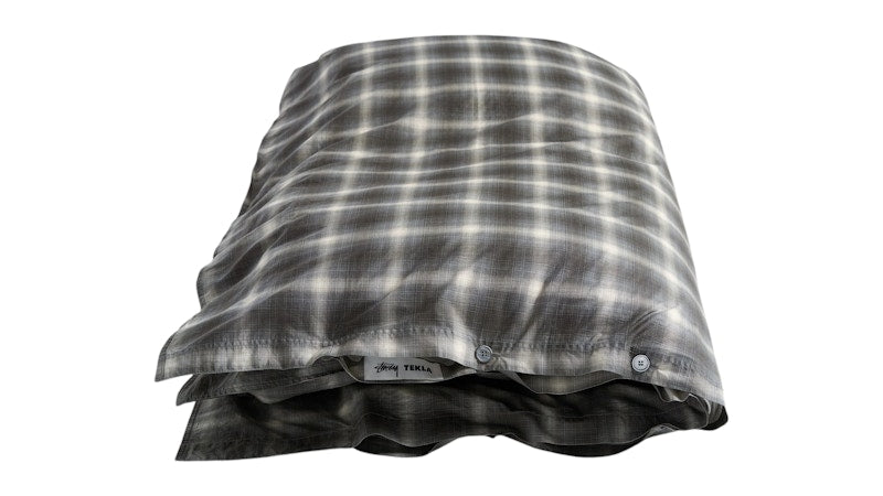 Stussy Tekla Percale Duvet Cover Black Plaid