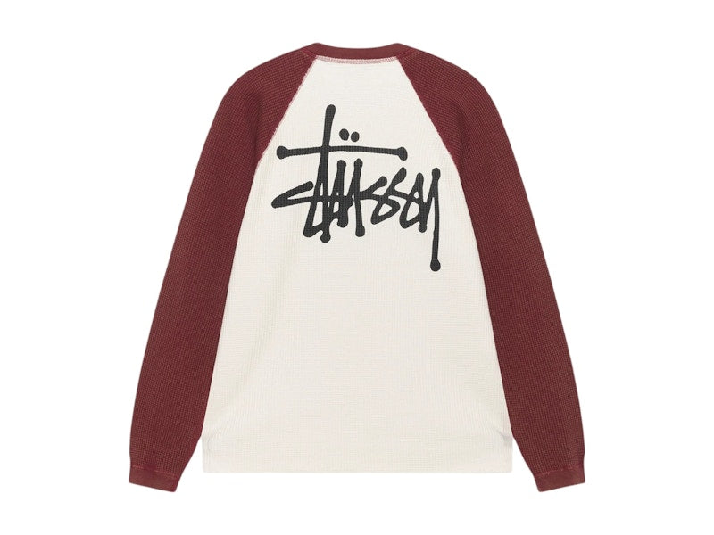 Stussy Thermal 2 Tone Raglan Shirt White