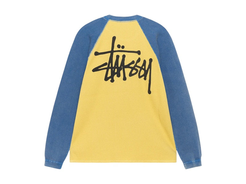 Stussy Thermal 2 Tone Raglan Shirt Yellow