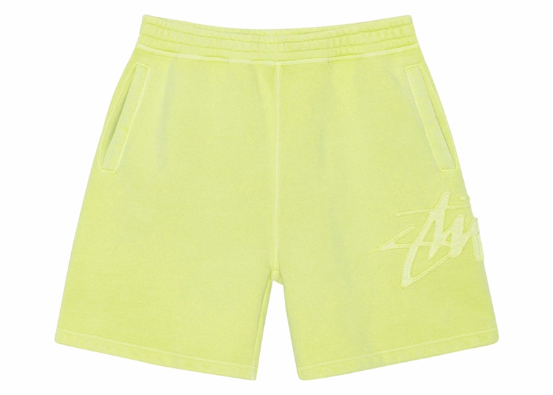 Stussy Tonal Applique Fleece Short Lime