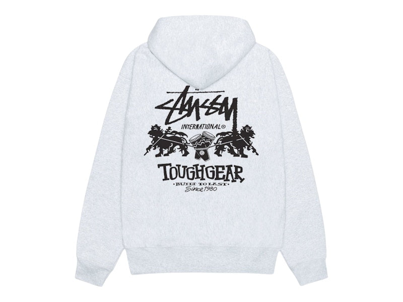 Stussy Tough Gear International Hoodie Ash Heather