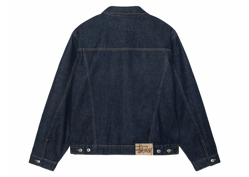 Stussy Trucker Denim Jacket Rinsed Indigo