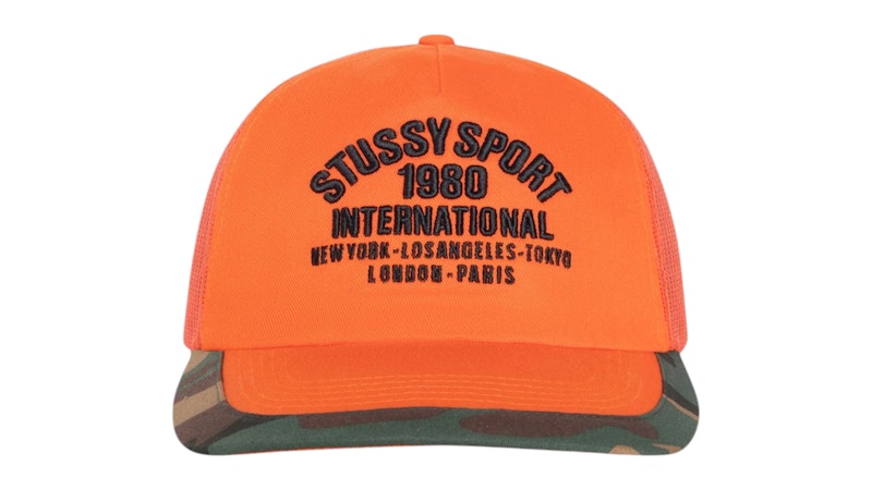 Stussy Trucker International Snapback Orange