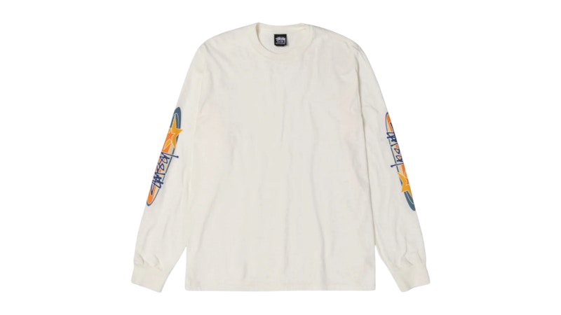 Stussy Two Star L/S Pigment Dyed Tee Natural