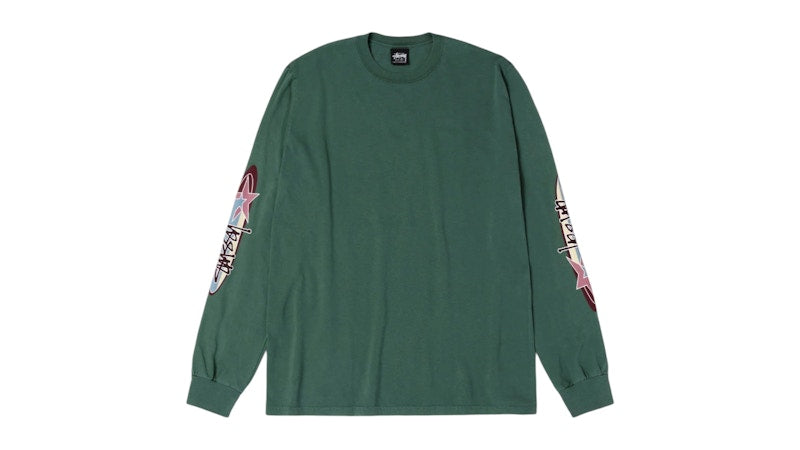 Stussy Two Star L/S Pigment Dyed Tee Pine